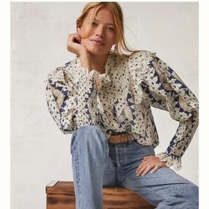 Anthropologie Othilia Ruffled Blouse